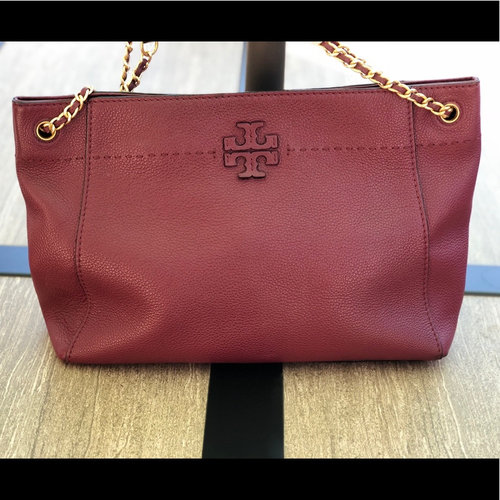 ❤️ TORY BURCH MCGRAW CHAIN-SHOULDER SLOUCHY TOTE❤️